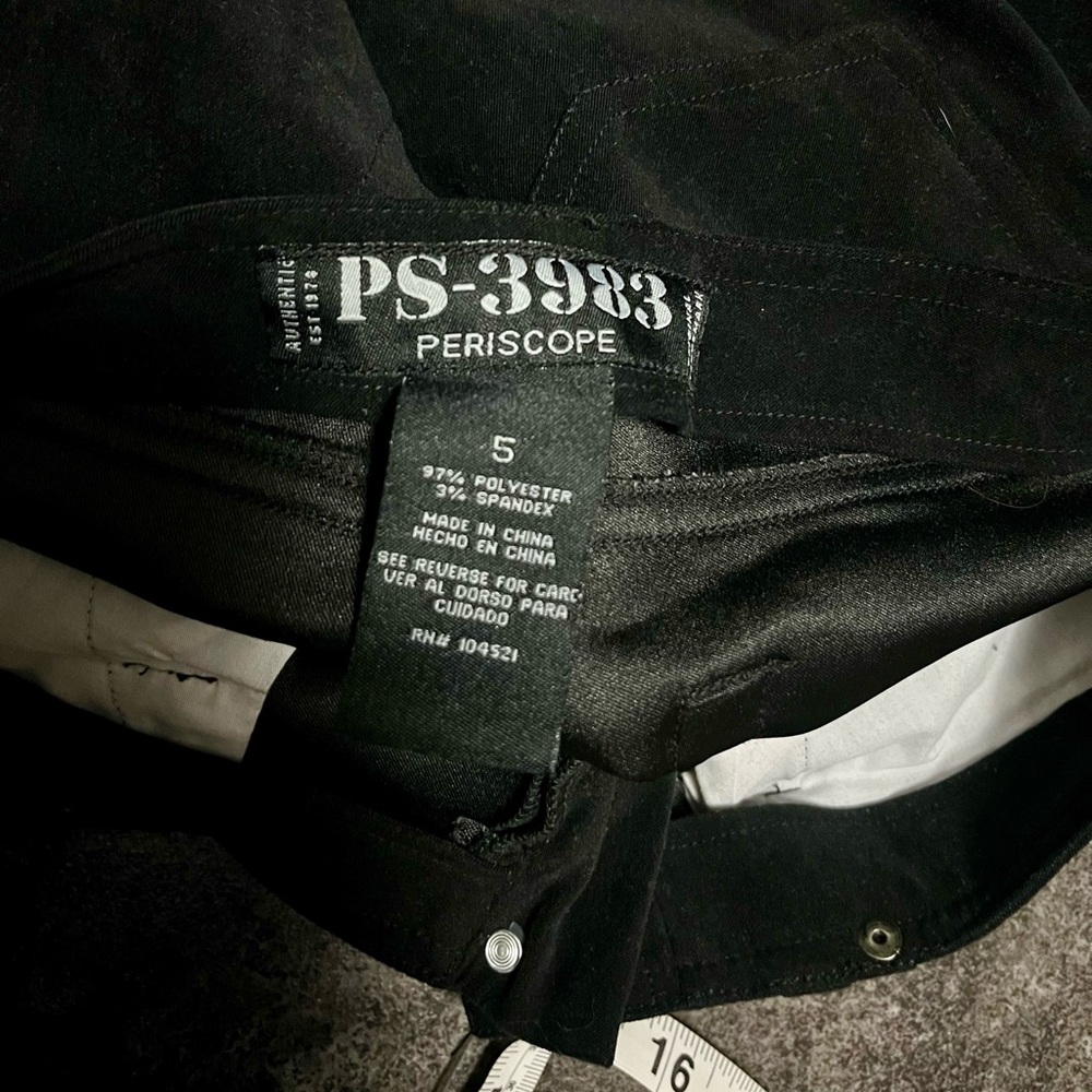 Like New! Periscope P-3983 Black Velvety Wide leg Jeans - Picture 3 of 3